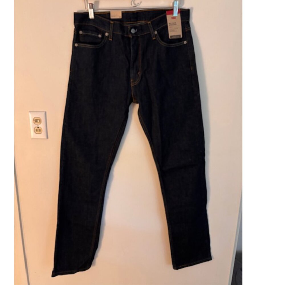 NWT: Levi's Mens 513 Slim Straight Jeans, Dark Denim, 32x32 - Picture 4 of 8